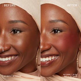 NYX PROFESSIONAL MAKEUP texture swipe on skin showing pigmented payoff