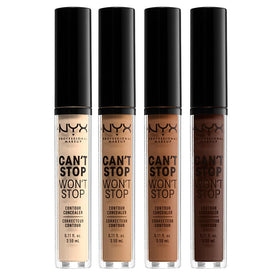 NYX PROFESSIONAL MAKEUP concealer applied under eye illustrating brightening and crease-free wear
