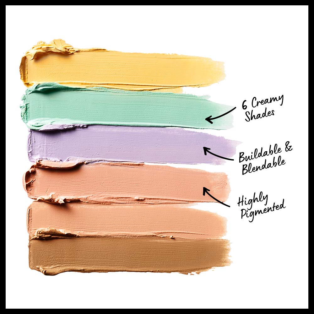 NYX PROFESSIONAL MAKEUP swatches on hand illustrating blendable corrective shades