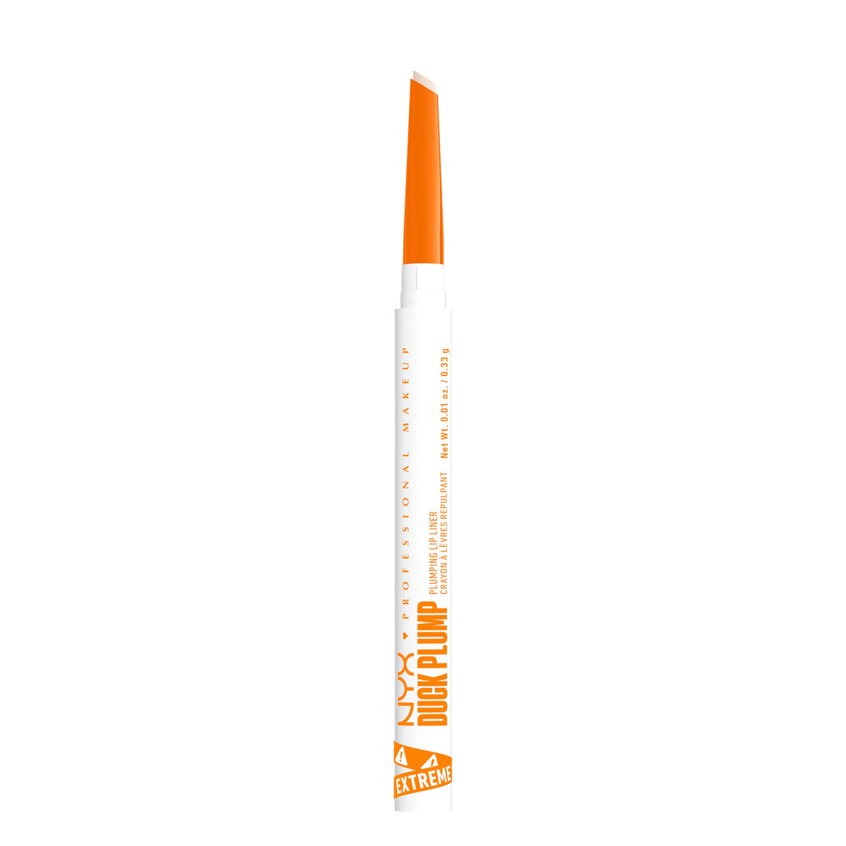 NYX PROFESSIONAL MAKEUP front packaging showing clear plumping liner benefits