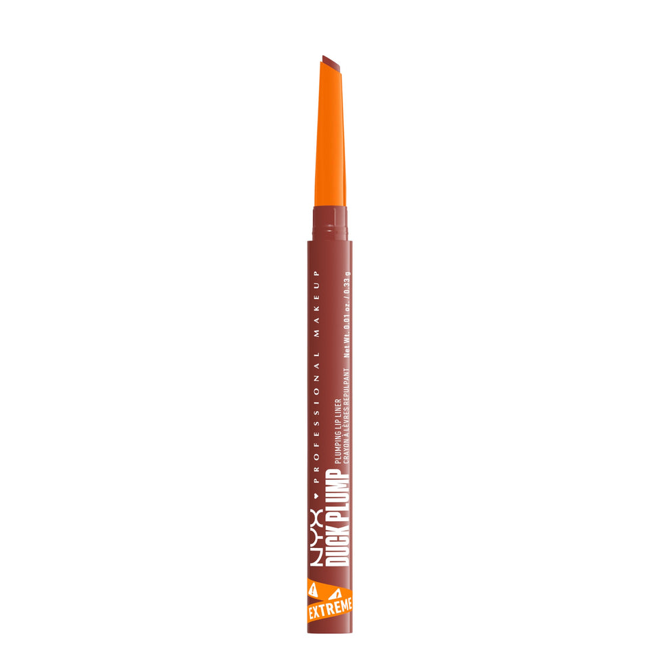 NYX PROFESSIONAL MAKEUP front packaging showing Swollen Spice shade and benefit