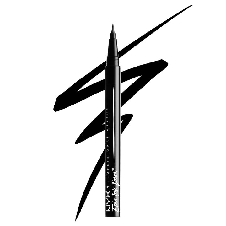 NYX PROFESSIONAL MAKEUP front packaging showing sleek black pen and brand benefit
