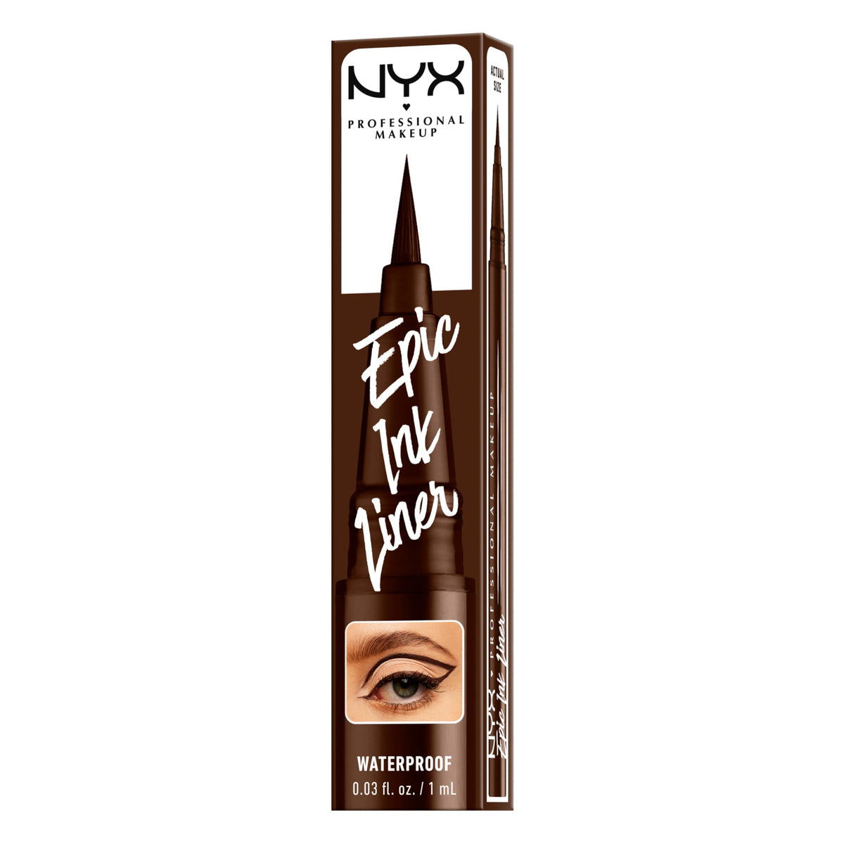 NYX PROFESSIONAL MAKEUP swatch highlighting smooth matte texture and blendability