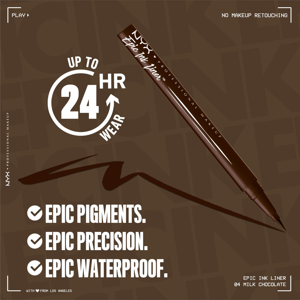 NYX PROFESSIONAL MAKEUP liner paired with eyeshadow for coordinated looks
