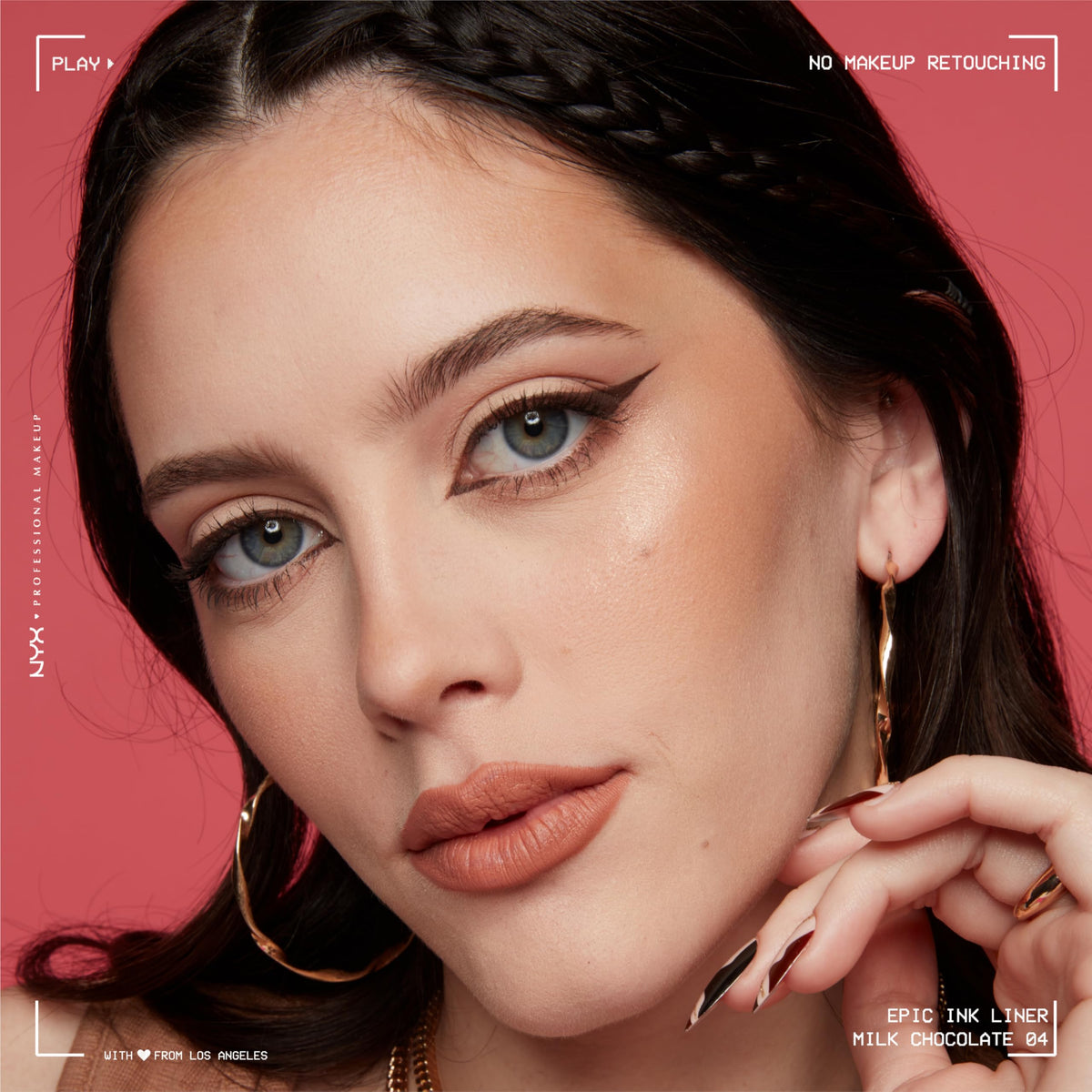 NYX PROFESSIONAL MAKEUP on model demonstrating natural brown definition