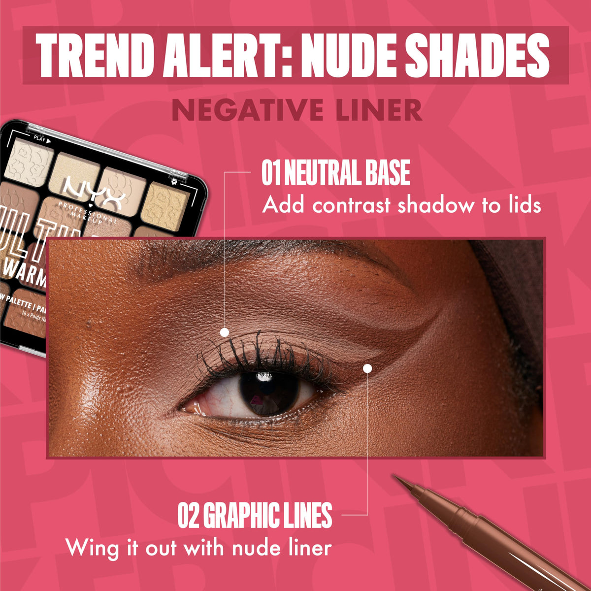 NYX PROFESSIONAL MAKEUP packaging label detail highlighting vegan cruelty-free benefit