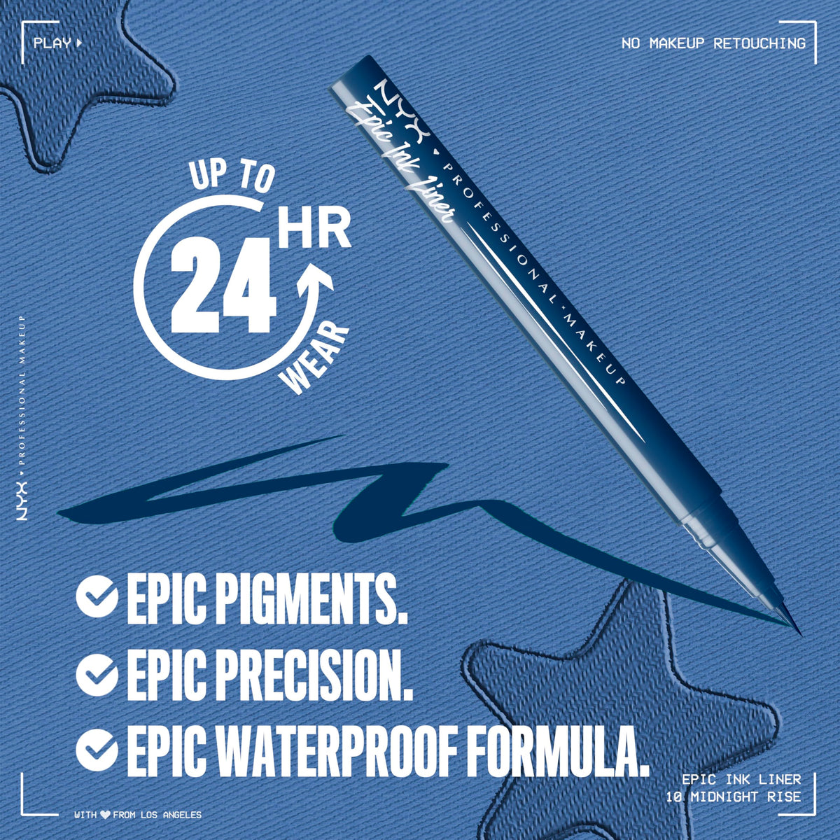 NYX Epic Ink Liner precise tip close-up for accurate application benefit