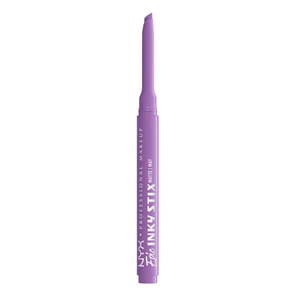 NYX PROFESSIONAL MAKEUP front view of Epic Inky Stix showing product shape and color