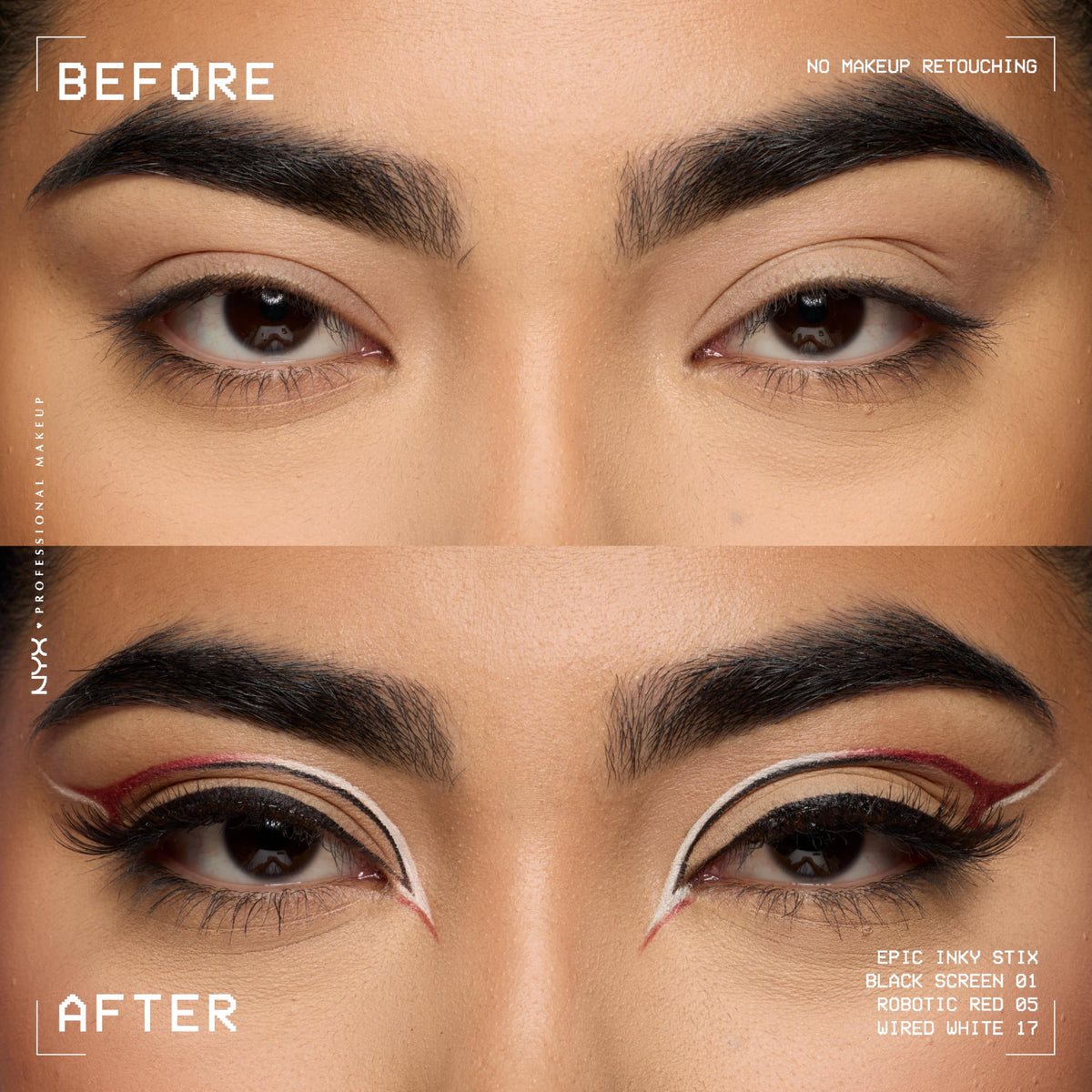 NYX PROFESSIONAL MAKEUP in a makeup bag lifestyle shot showing on-the-go convenience