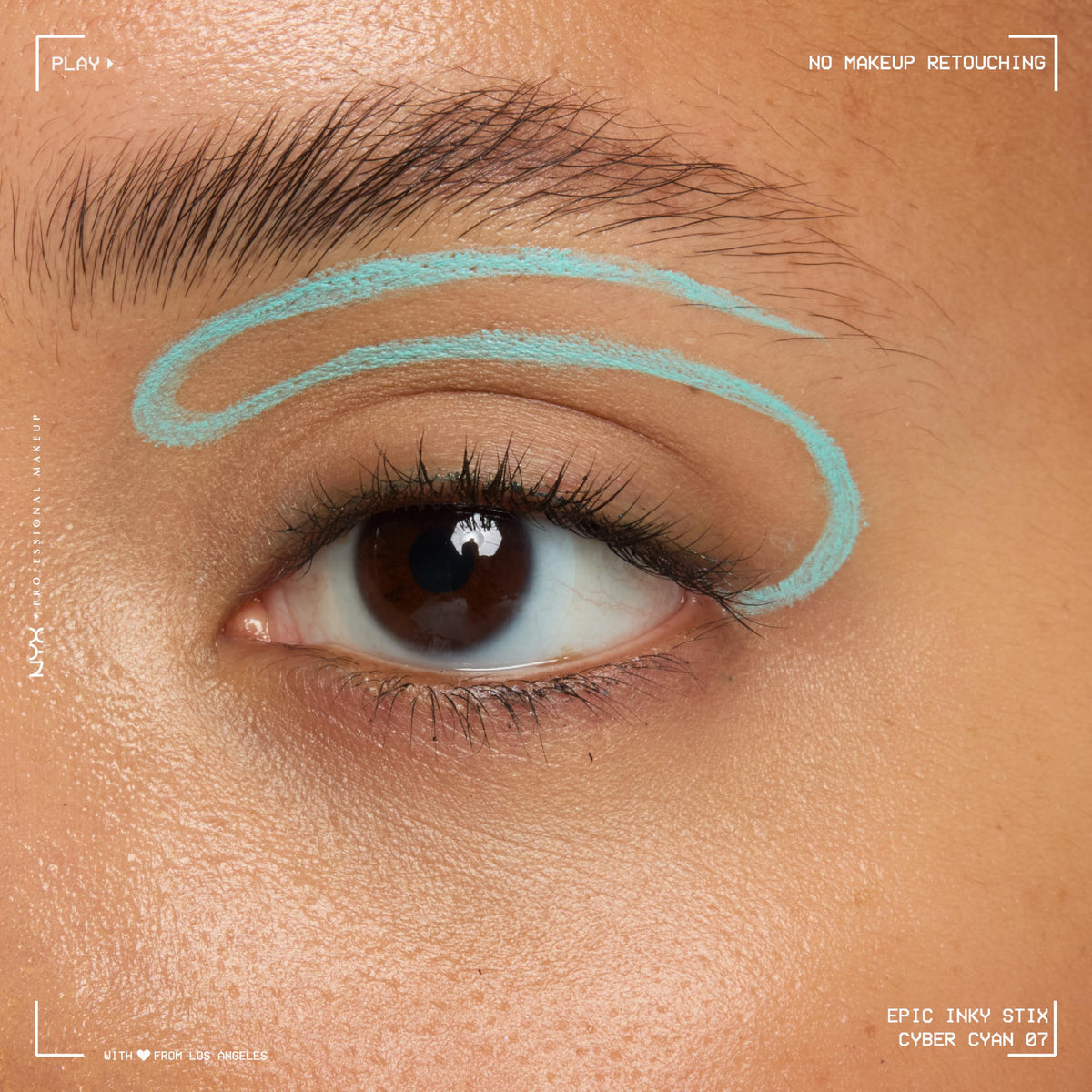 NYX PROFESSIONAL MAKEUP close-up of slanted tip for precise liner application benefit