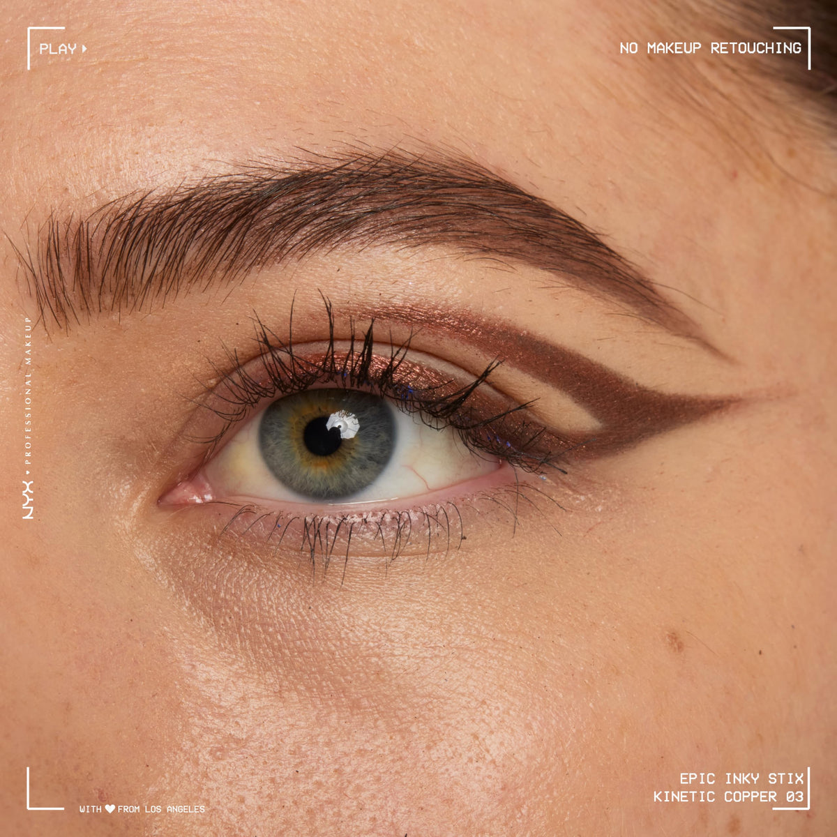 NYX Professional Makeup slanted tip close-up enabling precise thin or thick lines
