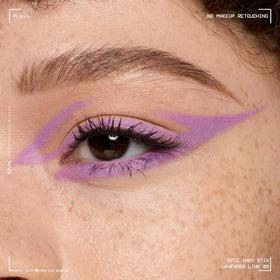 NYX PROFESSIONAL MAKEUP close-up of slanted tip demonstrating precise line control