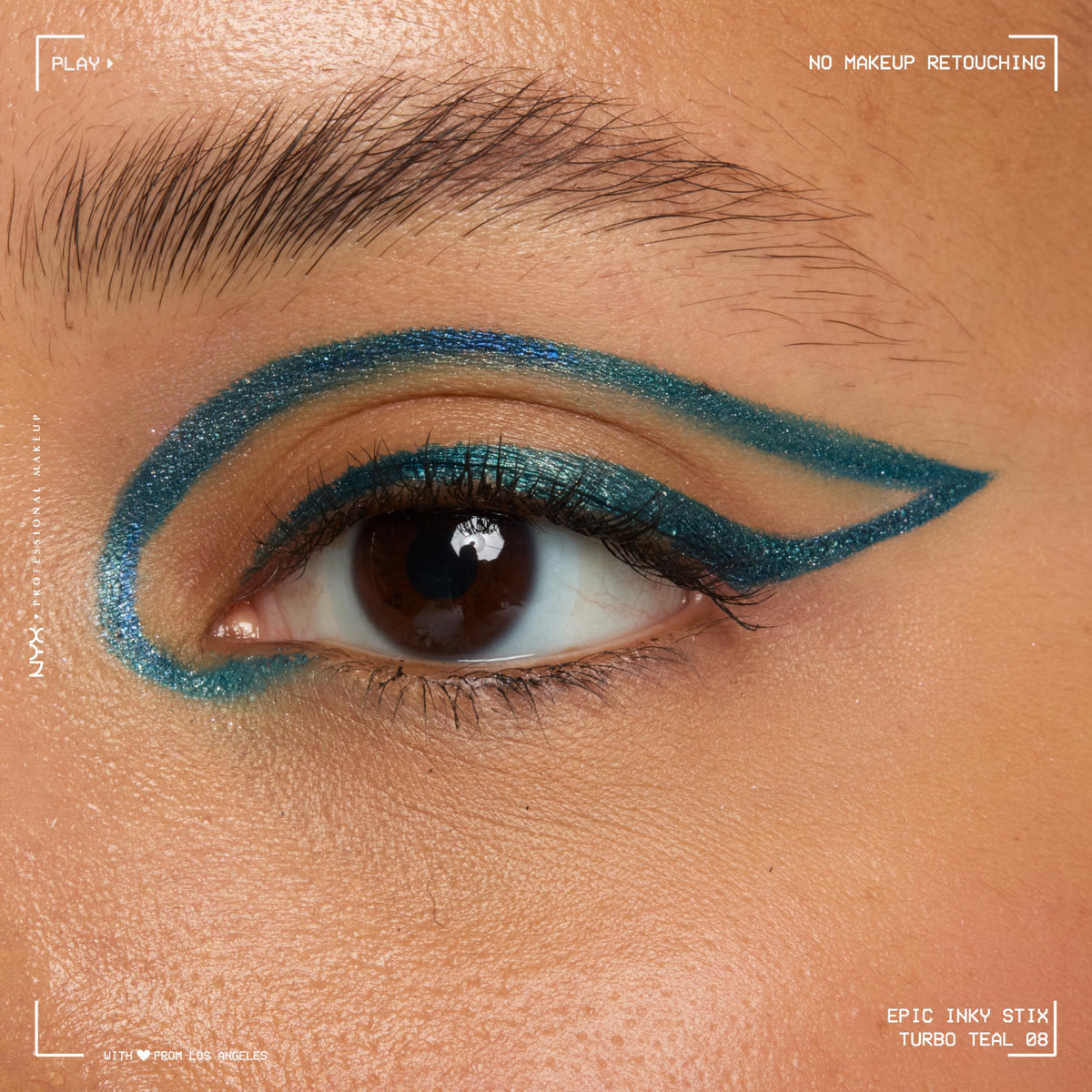 NYX PROFESSIONAL MAKEUP close-up of slanted tip for precise liner control