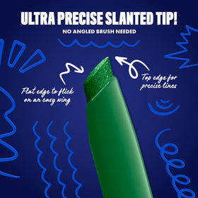 NYX PROFESSIONAL MAKEUP metallic green swatch showing creamy texture and strong payoff