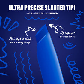 NYX PROFESSIONAL MAKEUP swatch showing creamy cobalt blue payoff