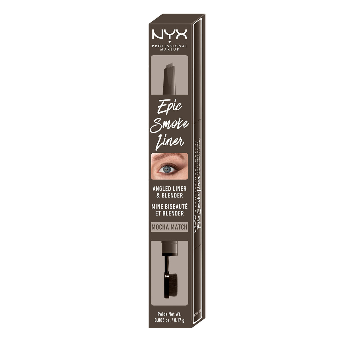 NYX PROFESSIONAL MAKEUP applied on model creates lifted, diffused eye