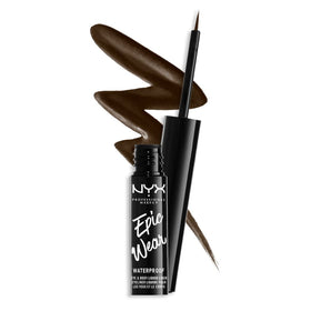 NYX PROFESSIONAL MAKEUP front packaging showing compact brown liner for easy storage