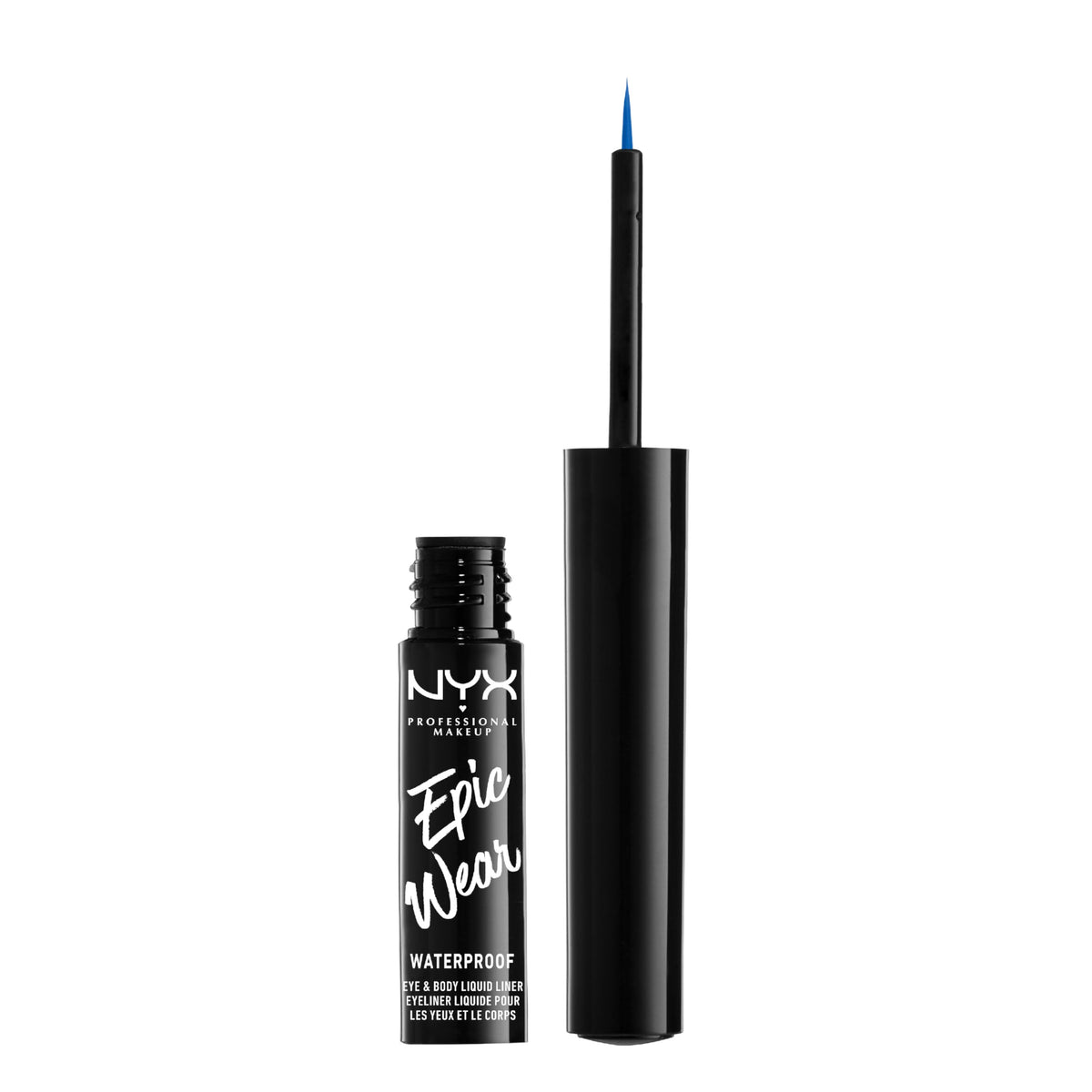 NYX PROFESSIONAL MAKEUP Epic Wear Liquid Liner Sapphire front packaging showing bold color and product label for vibrant longwear