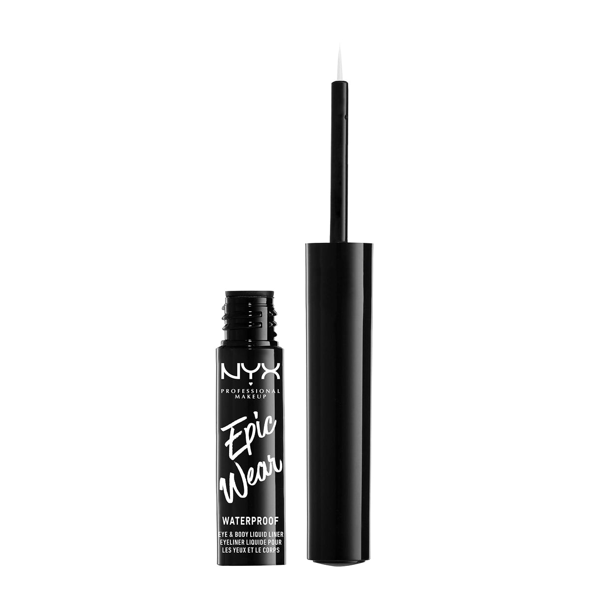 NYX PROFESSIONAL MAKEUP model wearing festival makeup showing reflective silver impact