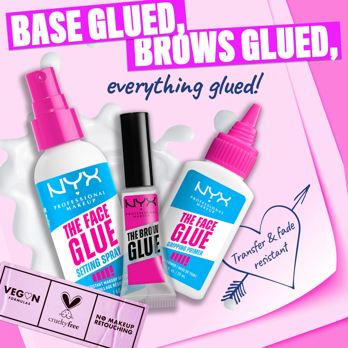 NYX PROFESSIONAL MAKEUP cruelty free badge with product in lifestyle scene, affirms ethical brand values
