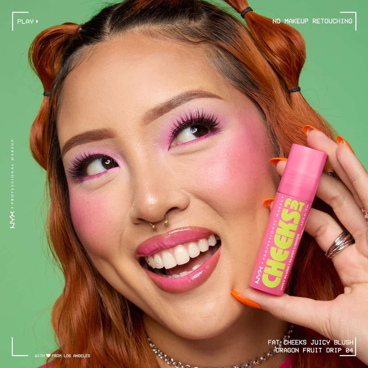 NYX PROFESSIONAL MAKEUP open cap and applicator demonstrating easy dispensing and precise application