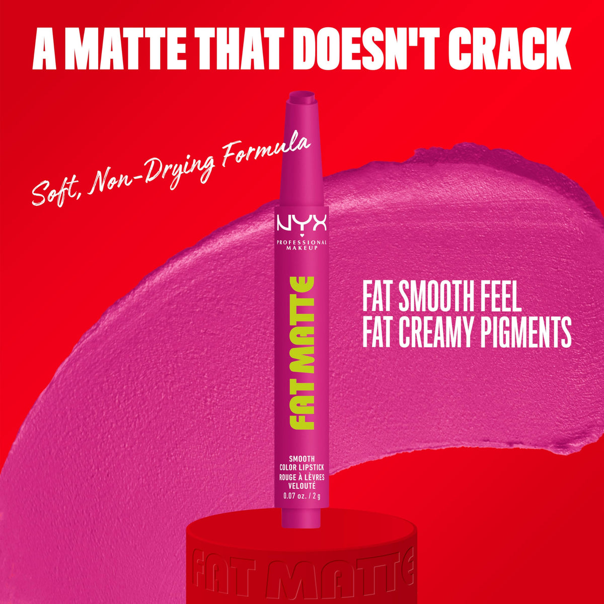 NYX PROFESSIONAL MAKEUP close-up tip showing creamy whipped texture and smooth glide