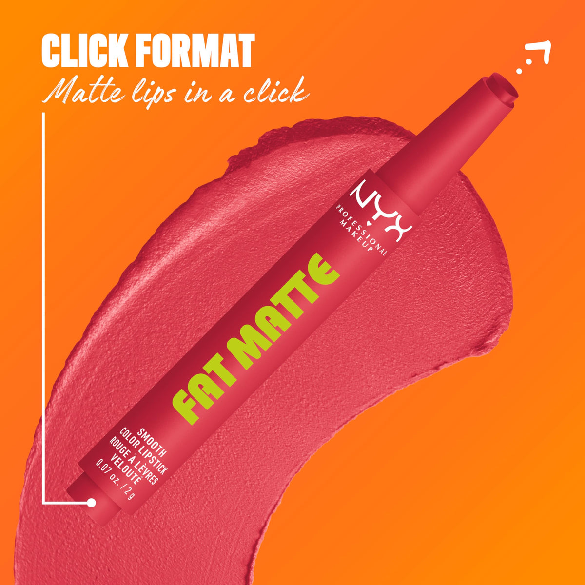 NYX PROFESSIONAL MAKEUP close-up on lips wearing Flamingo Feather for soft matte effect
