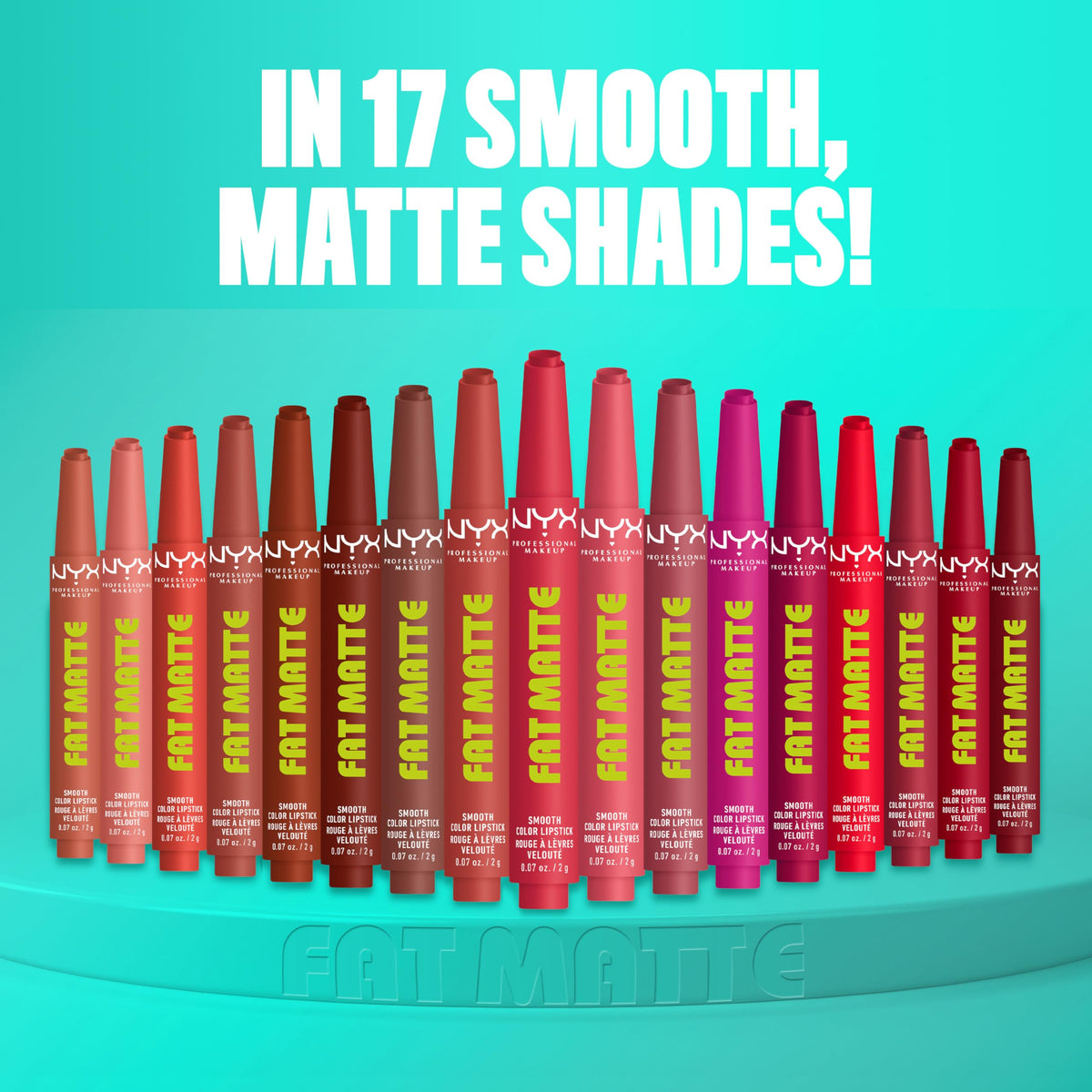NYX PROFESSIONAL MAKEUP exposed crayon tip close-up emphasizing easy glide and accuracy.
