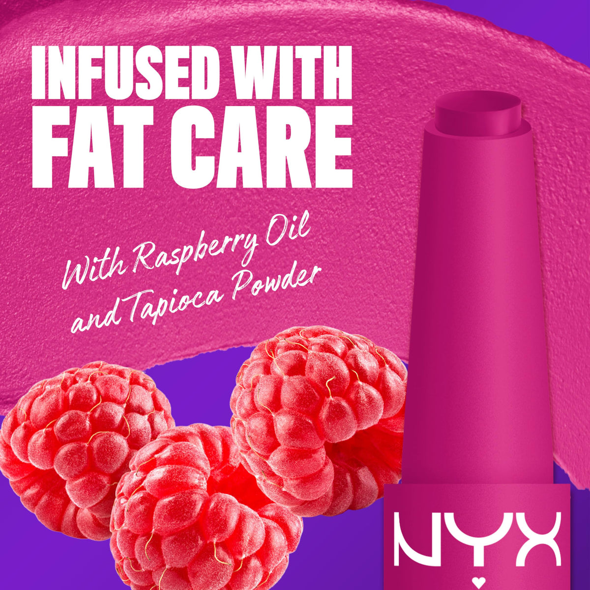 NYX PROFESSIONAL MAKEUP multiple swatches on arm demonstrating buildable fuchsia pigment