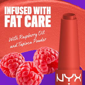 NYX PROFESSIONAL MAKEUP swatches on arm displaying Coral Cuddlin pigment and buildable color