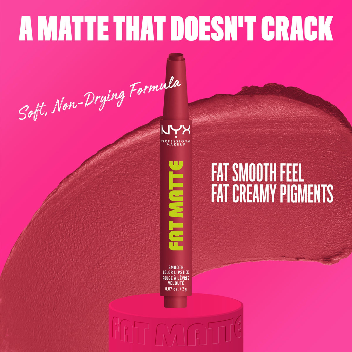 NYX PROFESSIONAL MAKEUP whipped texture close-up showing smooth glide and soft finish