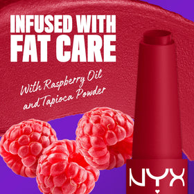 NYX PROFESSIONAL MAKEUP fat matte creamy texture close-up showing whipped finish benefit