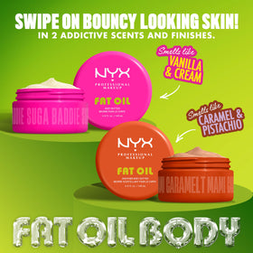 NYX PROFESSIONAL MAKEUP body butter paired with body oil and mist for layered fragrance