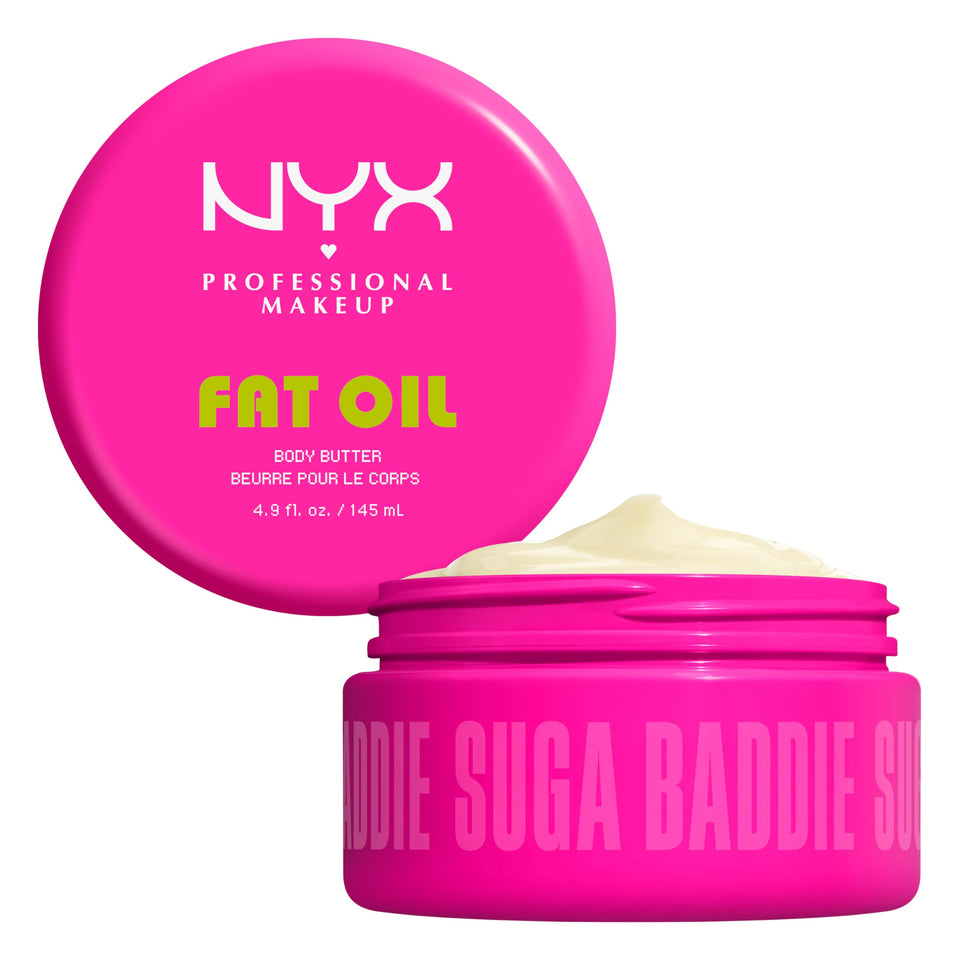NYX jar front view showing Suga Baddie packaging and glossy benefit