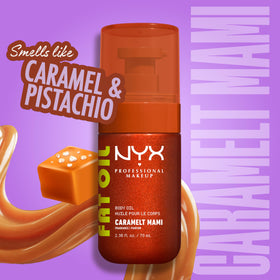 NYX PROFESSIONAL MAKEUP hands applying body oil to arm to show effortless blend and moisturization