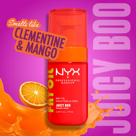 NYX Fat Oil palm swatch texture showing lightweight spreadable oil for instant glow benefit