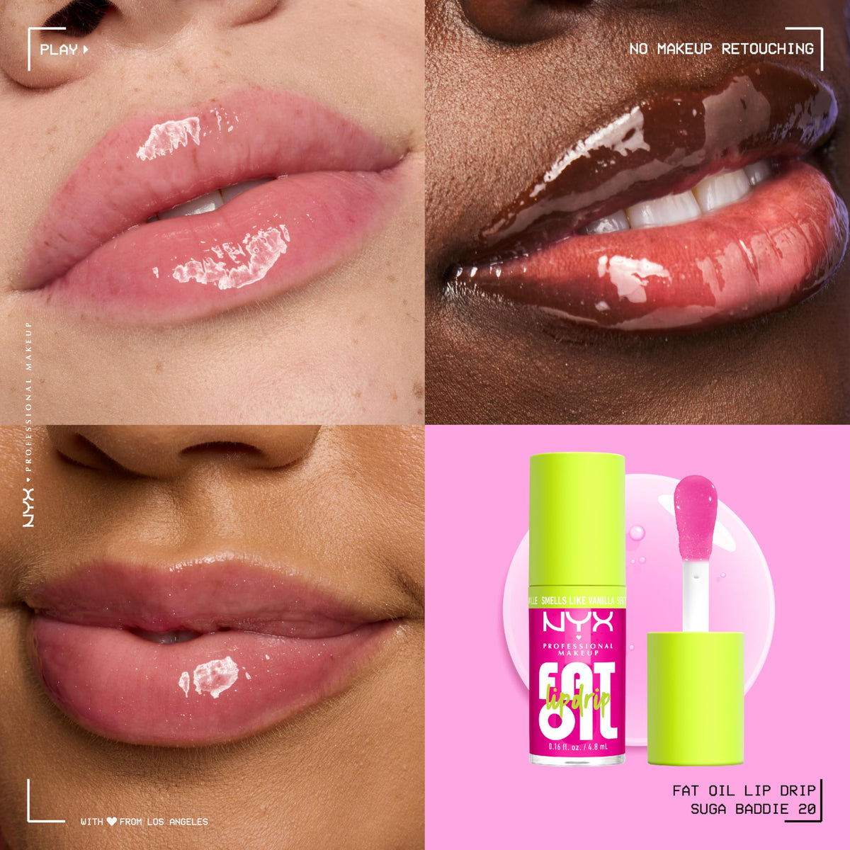 NYX PROFESSIONAL MAKEUP applicator close-up hugging lip shape for even coverage