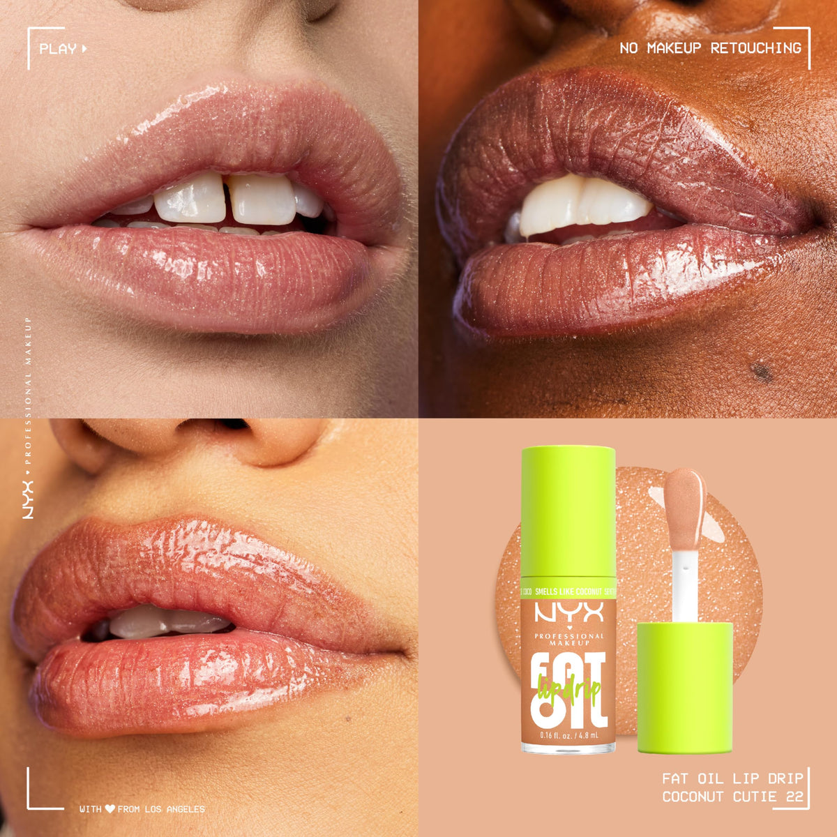 NYX Fat Oil Lip Drip plush applicator detail for smooth even application
