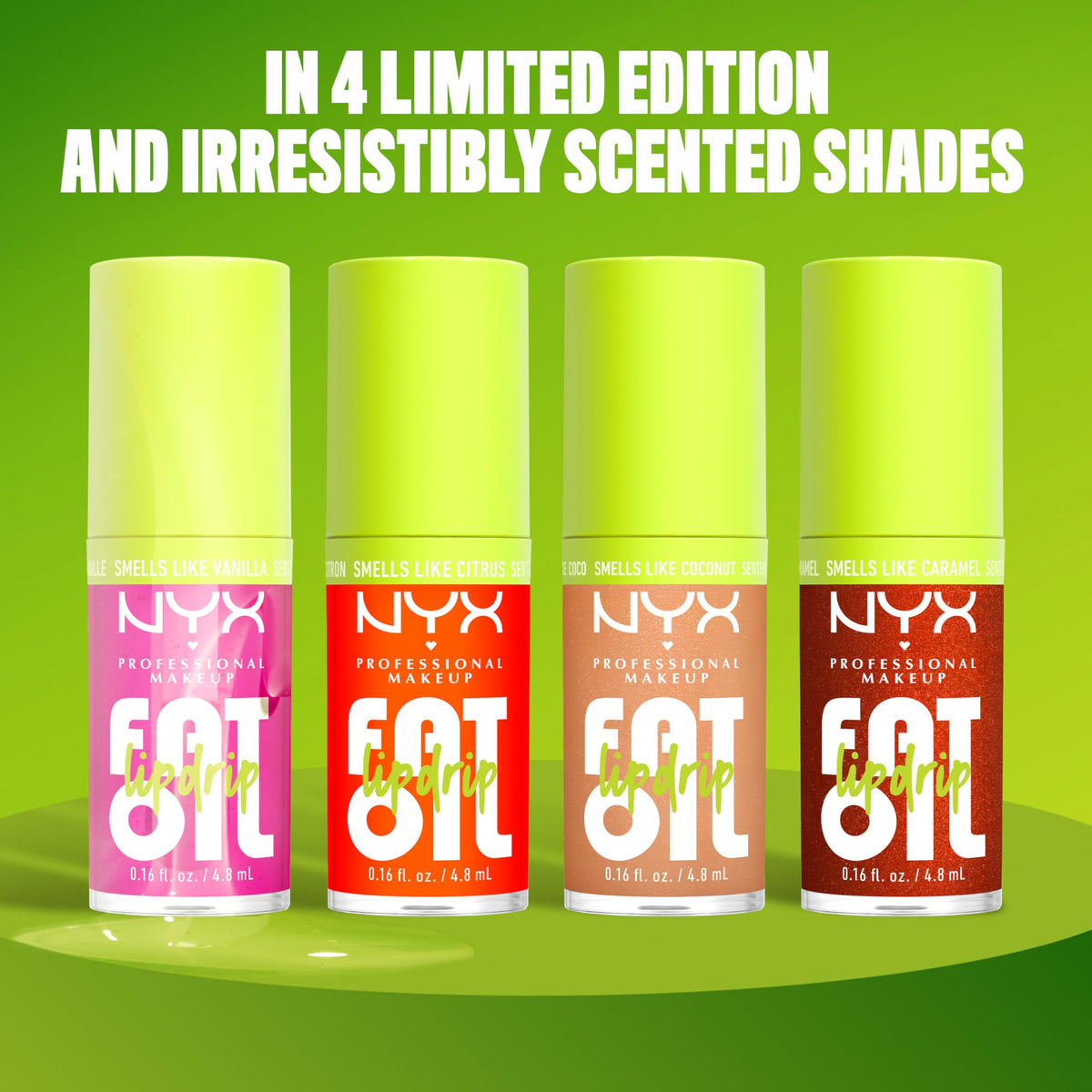 NYX Fat Oil Lip Drip shown in hand for size comparison and travel-friendly benefit