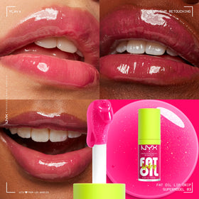 NYX PROFESSIONAL MAKEUP gloss texture swipe highlighting hydrating shine