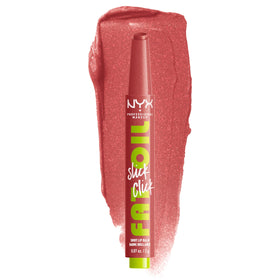 NYX PROFESSIONAL MAKEUP front packaging showing click-up tube and shade, easy precise application