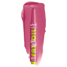 NYX PROFESSIONAL MAKEUP front packaging of Fat Oil Slick Click showing sleek tube and shade name for easy choice