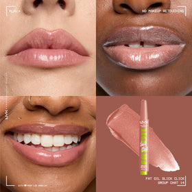 NYX PROFESSIONAL MAKEUP open click-up applicator revealing slanted balm tip for precise swipe