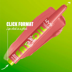 NYX PROFESSIONAL MAKEUP texture close-up highlighting glossy non-sticky finish benefit