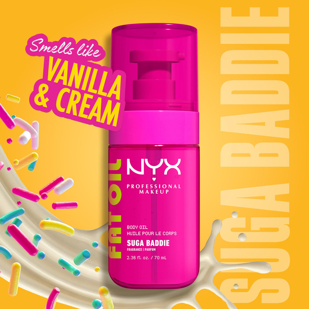 NYX PROFESSIONAL MAKEUP oil texture close-up highlighting lightweight absorption and sheen benefit