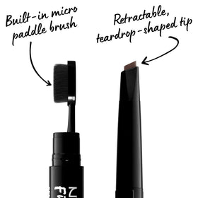NYX PROFESSIONAL MAKEUP micro paddle brush detail demonstrating blending control and soft finish