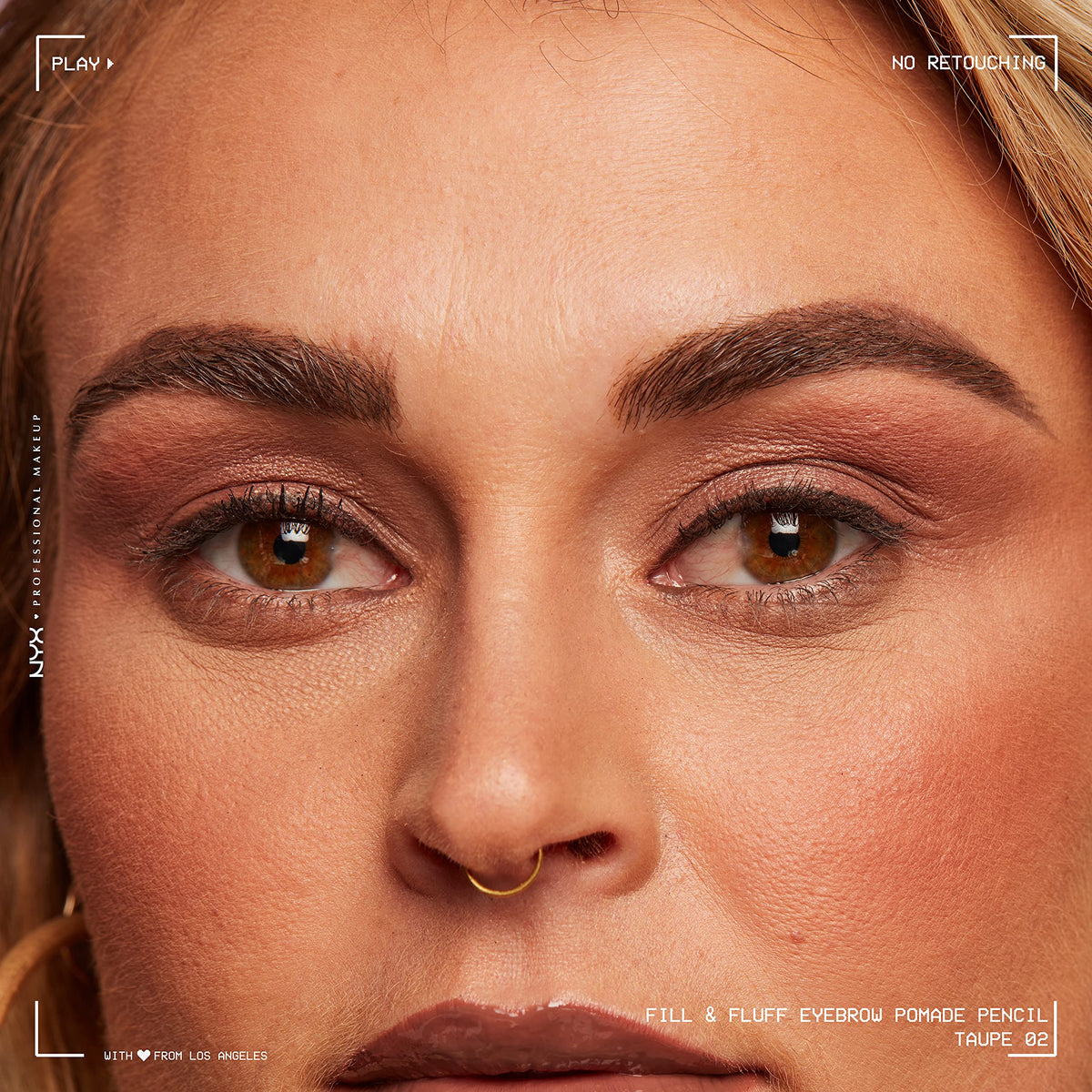 NYX PROFESSIONAL MAKEUP Taupe swatch texture demonstrating buildable matte pigment
