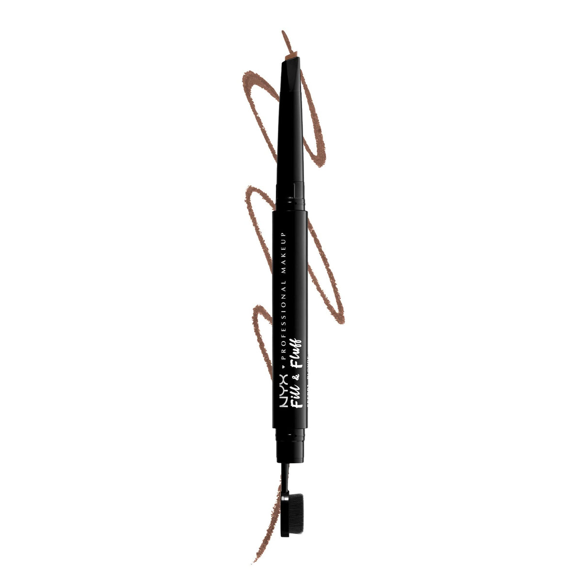 NYX PROFESSIONAL MAKEUP pencil front packaging showing dual-ended design and shade