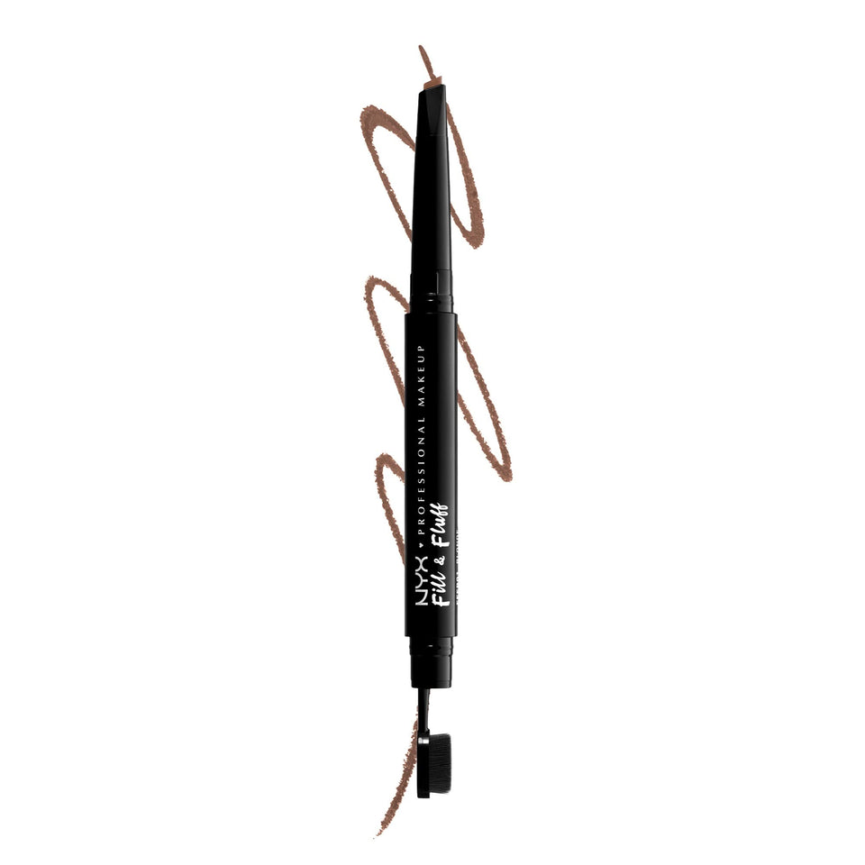 NYX PROFESSIONAL MAKEUP pencil front packaging showing dual-ended design and shade