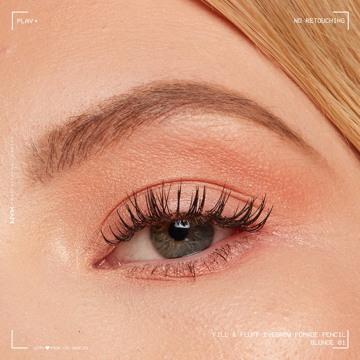 NYX PROFESSIONAL MAKEUP applying pencil to brows demonstrating quick shaping benefit